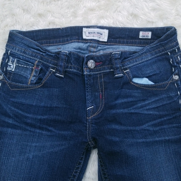 Mek DNM Moscow slim boot dark wash jeans 28 - Picture 3 of 8